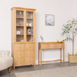 Pale Wood Curved Display Cabinet - Austin Wood Range