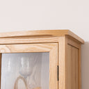 Pale Wood Curved Display Cabinet - Austin Wood Range
