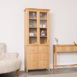 Pale Wood Curved Display Cabinet - Austin Wood Range - Damaged Seconds