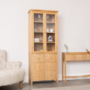 Pale Wood Curved Display Cabinet - Austin Wood Range - Damaged Seconds