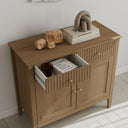 Pale Wood Two Door Two Drawer Sideboard - Hales Pale Wood Range