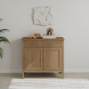 Pale Wood Two Door Two Drawer Sideboard - Hales Pale Wood Range