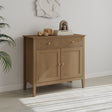 Pale Wood Two Door Two Drawer Sideboard - Hales Pale Wood Range