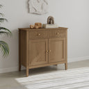 Pale Wood Two Door Two Drawer Sideboard - Hales Pale Wood Range
