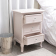 Pink 3 Drawer Bedside Table