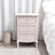 Pink 3 Drawer Bedside Table
