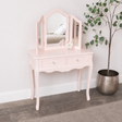 Pink Dressing Table & Mirror Set - Sophia Pink Range - Damaged second