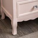 Pink Dressing Table, Mirror, Stool &amp; Pair Bedside Tables - Sophia Pink Range