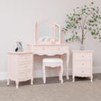 Pink Dressing Table, Mirror, Stool &amp; Pair Bedside Tables - Sophia Pink Range