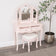 Pink Dressing Table, Mirror, Stool Set - Sophia Pink Range