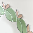 Pink &amp; Green Oval Floral Art Deco Wall Mirror 80cm x 49cm