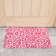 Pink Leopard Print Coir Door Mat