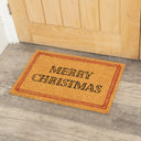 Pink &amp; Natural Coir “Merry Christmas” Doormat - 40cm x 60cm
