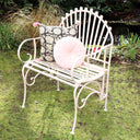 Ornate Pink Metal Painted Garden Chair 62cm