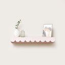 Large Pink Scalloped Wall Storage Shelf - 61cm