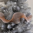 Pink Sparkle Ruffle Christmas Tree Ribbon - 270cm (2.7m / 106.3')