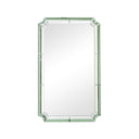 Rectangle Green Glass Art Deco Wall Mirror 60cm x 100cm