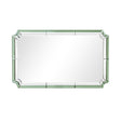 Rectangle Green Glass Art Deco Wall Mirror 60cm x 100cm