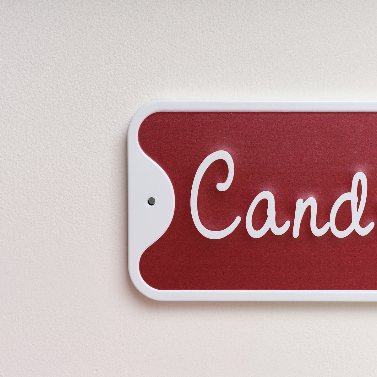 Red and White Candy Cane Lane Decorative Sign – Melody Maison