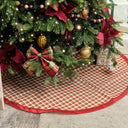 Red Checked Print Christmas Tree Skirt - 120cm
