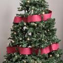 Red Polka Dot Detailed Fabric Tree Ribbon - 270cm (2.7m / 106.3')