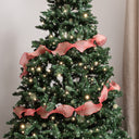 Red Sparkle Ruffle Christmas Tree Ribbon - 270cm (2.7m / 106.3')