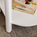 Reeded One Drawer Bedside Table - Willow White Range