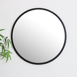 Round Black Wall Mirror 50cm x 50cm