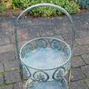 Round Garden Rustic Metal 3 Tier Shelving Unit