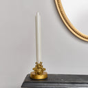 Round Gold Bee Candle Holder - 6cm