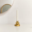 Round Gold Bee Candle Holder - 6cm