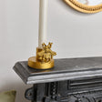 Round Gold Bee Candle Holder - 6cm