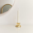 Round Gold Butterfly Candle Holder - 6cm