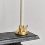Round Gold Butterfly Candle Holder - 6cm