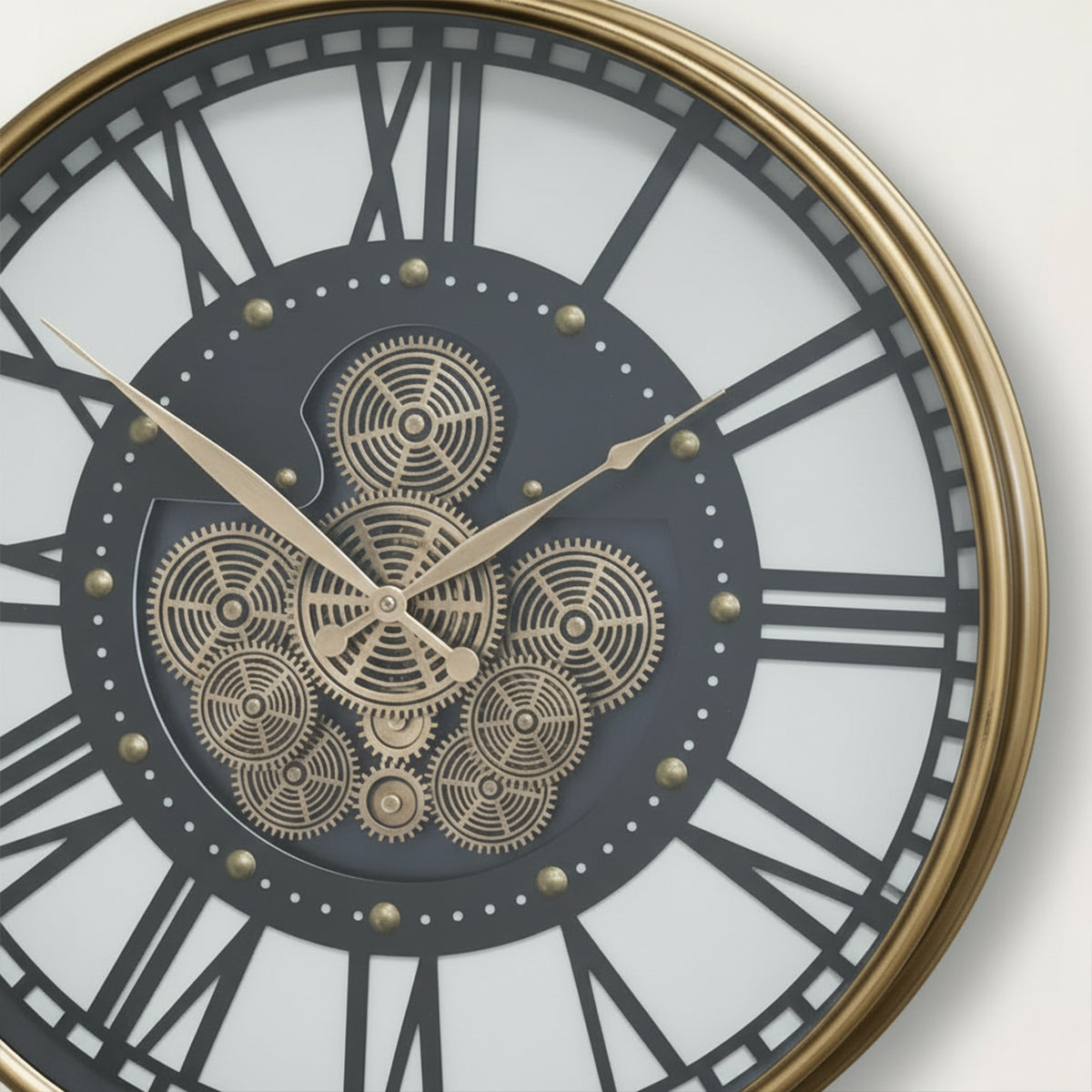 Round Gold Metal Cog Clock - 54cm x 54cm – Melody Maison Ltd