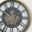 Round Gold Metal Cog Clock - 54cm x 54cm