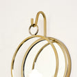 Round Gold Mirrored Wall Candle Sconce