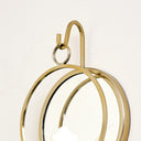 Round Gold Mirrored Wall Candle Sconce