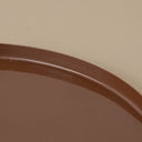 Round Metal Cappuccino Brown &amp; Gold Display Tray