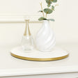 Round Metal Gold &amp; Ivory Tray