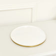 Round Metal Gold &amp; Ivory Tray