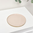 Round Metal Gold &amp; Pink Tray