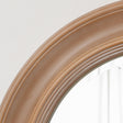 Round Rustic Pale Brown Wood Effect Wall Mirror 65cm x 65cm