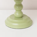 Round Sage Green &amp; Mango Wood Bobble Detail Cake Display Stand