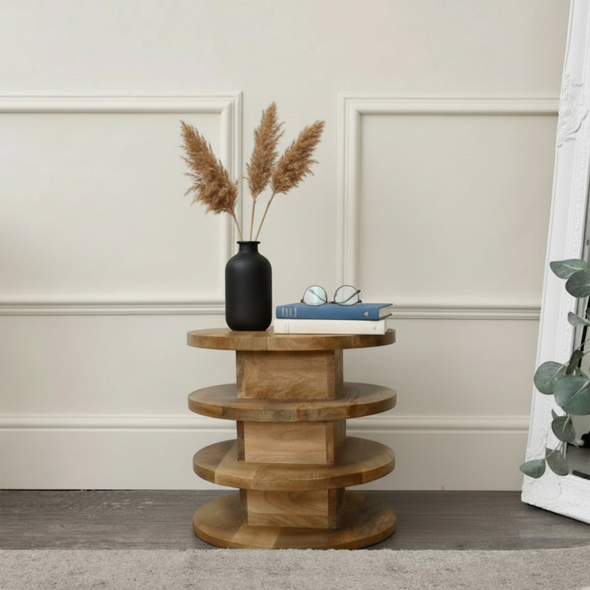 4 Inch Side Table Round Wooden 4 tier Side Table – Melody Maison Ltd