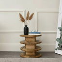 Round Wooden 4 tier Side Table