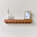Large Rust Scalloped Wall Storage Shelf - 61cm