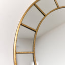 Rust Gold Effect Round Wall Mirror With Fretwork 80cm x 80cm