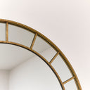 Rust Gold Effect Round Wall Mirror With Fretwork 80cm x 80cm