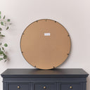 Rust Gold Effect Round Wall Mirror With Fretwork 80cm x 80cm